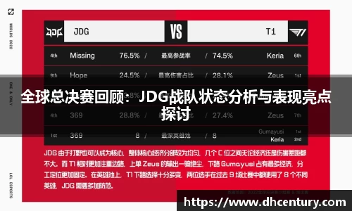 全球总决赛回顾：JDG战队状态分析与表现亮点探讨
